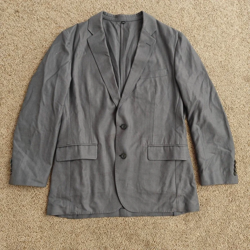 J. Crew Ludlow Mens Gray Wool Cotton Blend sport coat Blazer Size 42R‎
